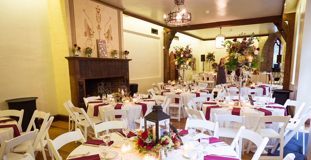 Tables set by the Stage