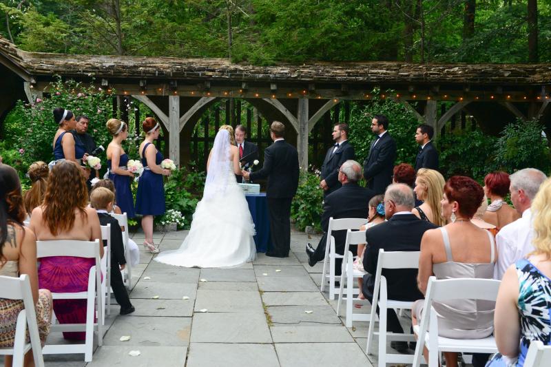 A view down the wedding aisle